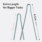 carrotez Silicone Tongs for Cooking, Anti-Slip,Non-Scratch Kitchen Tongs 9.5 inch Silicone Tongs 1Pack - Green