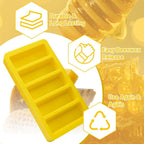 Silicone Beeswax Mold, Makes 5 x 1 OZ Wax Bars with The Word Beeswax Embossed, Reusable Beeswax Bar Mold, Reusable, Easy Release, Reusable Silicone Molds for DIY Soap, Candle, Wax Block Crafting