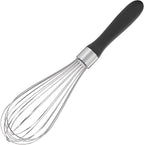 U-Taste Balloon Whisk for Cooking: 18/10 Stainless Steel Kitchen Wire Whisk, Medium Heavy Duty Egg Beater, Manual Baking Mixing Tool with 8 High Flex Wires for Stirring, Blending Sauce (Black)