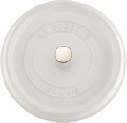 STAUB Cast Iron Dutch Oven 5.5-qt Round Cocotte, Made in France, Serves 5-6, White