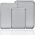 3-Piece Nonstick Baking Pans Set of 3 - Nonstick Rectangle Sheet Cake Pans, 13/11/9 Inch Metal Oven Tray for Cooking Jellyroll, Stackable Bakeware Set