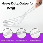 [400 Count] Heavy Duty Clear Plastic Forks Disposable Plastic Fork Bulk Utensils Reusable Cutlery Set Thick Plasticware Silverware for Party,Every Day Use,Picnic,Camping,Wedding,Barbecues