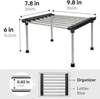 carrotez Cabinet Organizer Shelf, Set of 2 Stackable Kitchen Counter Shelves, Kitchen Cabinet Organizers and Storage, Pantry Storage Shelf Organizer, 9.8 x 7.8 x 6.1 - Black