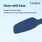 Coukre Silicone Spatula Set of 5,High Temperature Resistant, Food Grade Silicone, Dishwasher Safe, for Baking, Cooking (Pure Deep Blue)