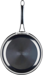 Anolon Everlast N2 Carbon Steel Frying Pan/Skillet with Helper Handle, Compatible with All Cooktops, Metal Utensil Safe, 10 Inch Open Fry Pan - Black