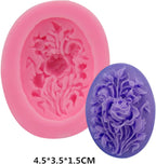 6 Pack Flower Mold: Peony, Rose, Sunflower Resin Casting Molds for Candle Making, Home Decor, 3D Animal Silicone Molds