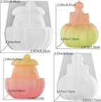 2Pcs Halloween Resin Silicone Mold, Ghost Pumpkin Epoxy Silicone Molds for Resin Casting, Party Autumn Decor (Halloween B)