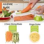 Cheese Grater with Container,5 In 1 Mandoline Slicer for Kitchen,Multi Purpose Vegetable Slicer, Easy to Clean Vegetable Chopper,Cheese Shredder,Julienne Slicer and Peeler