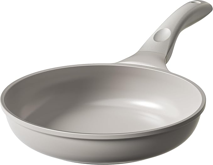 Redchef Nonstick Frying Pan Skillet, Non Stick Ceramic Frying Pan, Egg & Omelet Pans, Non Toxic, Kitchen Healthy Cookware, PFAS & PTFE & PFOA Free,Induction Compatible, Gray, 9.5"