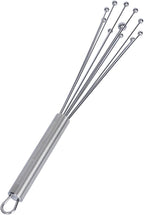 Restaurantware-German Standard 10.6 Inch Ball Whisks, 6 Dishwashable Kitchen Whisks - Ergonomic Handle, Durable, Stainless Steel Manual Egg Beater, Suitable For Whisking, Stirring, Mixing, Beating