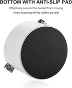 Espresso Knock Box, Large Capacity & Non-Slip Base Coffee Knock Box, Barista Tools, Espresso Machine Accessories (White)