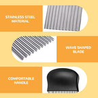 Large Crinkle Cutter, Stainless Steel Wavy Cutter with Non-Slip Handle, French Fry Cutter, Crinkle Potato Slicer, Chopping Tools for Potatoes Carrot Fruit Vegetable (B Set: 2 Pcs)