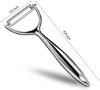 LIIGEMI Effortless Y Peeler with Sharp Stainless Steel Blades for Apples, Cucumbers - Ergonomic Handle for Easy Potato Eye removal, Perfect for Cooking Enthusiasts and Kitchen Novices（silvery）
