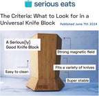 The 360KB ™ (Walnut) magnetic rotating knife block - handmade in Washington - shortest member of the 360 Knife Block ® family