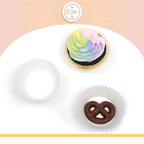 qiqee 300 Count Jumbo Cupcake Liners White Muffin Liners Food Grade Baking Cups Paper No Smells（Large Size）