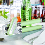 KitchenAid Classic Multifunction Can Opener and Bottle Opener Easy to Use, Razor Sharp Stainless Steel Cutting Wheel, Soft Ergonomic Handles, Pistachio