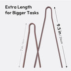 carrotez Silicone Tongs for Cooking, Anti-Slip,Non-Scratch Kitchen Tongs 9.5 inch Silicone Tongs 1Pack - Cocoa
