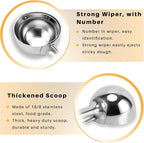 Cookie Scoop Set - Small/1 Tbsp, Medium/2 Tbsp, Large/3 Tbsp - Cookie Dough Scoop, Cookie Scoops for Baking Set of 3,18/8 Stainless Steel Melon Baller Scoops Ice Cream Scoop