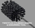 TwistFlex 1-3/8" 240SC Cylinder Hone | 1.375" Flexible Cylinder Honing & Deburring Tool | Bore Brush for Hole Diameters 1.25" - 1.38" | Silicon Carbide 240 Grit | 1/4" Shank | 8.27" Length…