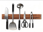 16 Inch Acacia Wood Magnetic Knife Holder Wall Mount - Heavy Duty Knife Magnet Strip for Refrigerator, Kitchen Cabinet & Countertop Storage
