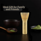 Small Resin Matcha Whisk Traditional Japanese Long Handle Chasen Matcha Stirrer Gifts for Tea Lovers, Easy to Clean Plastic Chasen for Authentic Japanese Tea Preparation (Yellow)
