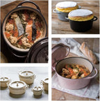 Vermicular Oven Pot | Non-Toxic Enameled Cast Iron Pot | 18cm (1.8 Qt) | Oven-safe | Induction-compatible | Dutch Oven | Made in Japan | Serves 1-2 | Natural Beige