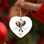 Maracas Ceramic Ornament Gifts, Personalized Maracas Musical Christmas Ornaments Decor with Name & Year, Music Lovers Ornaments 2025, Customized Instrument Player Xmas Ceramic Ornament Tree Hanging
