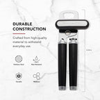 KitchenAid Classic Multifunction Can Opener and Bottle Opener Easy to Use, Razor Sharp Stainless Steel Cutting Wheel, Soft Ergonomic Handles, Black