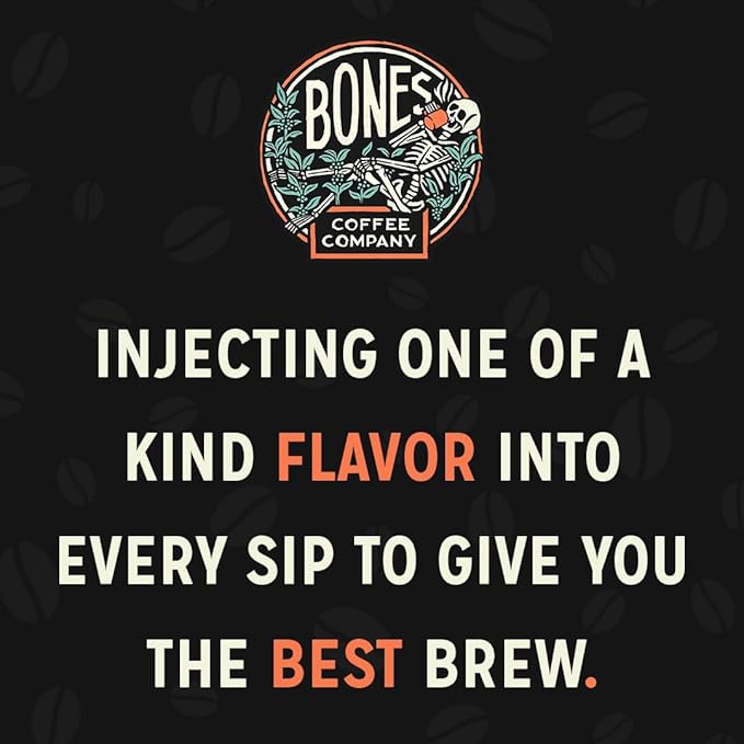 Bones Coffee Company The Nightmare Before Christmas Collector's Box 5 Flavored Coffee Low Acid Medium Roast Arabica Beans Specialty Coffee Gifts For Auto Drip and French Press, 4 oz Pack of 5 Whole