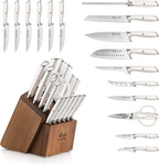 Cangshan L1 Series 17-Piece Knife Set, Forged German Steel (White)