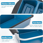 Silicone Freezer Tray With Lid, 2 Large 4 Cup Large Soup Freezer Molds Container for Meal Prepping, Ice Cube Tray, Perfect for Storing Leftovers, Sauces, Lasagna, 2-Pack
