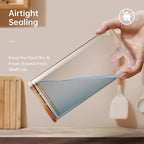 Extra Large Glass Flour and Sugar Storage Containers with Airtight Lid,132 floz x1 & 65 floz x1 [Set of 2] Big Glass Jars with Bamboo Lids, Air Tight Food Jar for Cereal, Pasta, Rice, Coffee