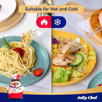 JOLLY CHEF 300 Count Clear Plastic Forks Heavy Duty, 7.1" Heat Resistant Solid and Durable Plastic Forks Disposable, Disposable Bulk Cutlery Suitable for Parties Supply Events Everyday Use