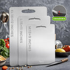 New Titanium Cutting Board-100% Pure Titanium Cutting Boards For Kitche,Easy to clean, Double-sided food-grade Cutting Board For Meats, Fruits And Vegetables（18 * 12）