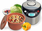 VitaClay Smart Organic Clay Pot Multi Cooker - Toxin Free Clay Rice Cooker, Delay Start Slow Cooker, Stew Cooker, Electric Soup Pot, Yogurt Maker, with Natural Earthen Clay Crock, 6 Cup / 3.2-Quart
