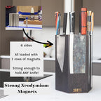 360KnifeBlock® MAX (walnut) ROTATING Magnetic Knife Block - MAX 12" tall with an array of top slots SeriousEats/Food&Wine/ATK BEST Universal Knife Block - handmade in Washington