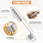 2 Pack Corn Peeler for Corn on the Cob, Stainless Steel Corn Cob Stripper Tool Long Handle Efficient Cob Remover Sweet Corn Cutter Removing Kernels for Home, Kitchens, Restaurant Chefs, Soups, Salads