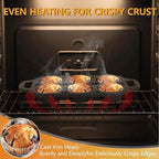 Pre-Seasoned Cast Iron Muffin Pan - 6-Cup Nonstick Cupcake Pan, 2 Piece Set