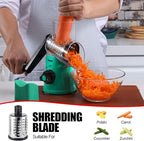 Geedel Rotary Cheese Grater with 3 Interchangeable Blades, Kitchen Mandoline Vegetable Slicer for Fruit, Nuts , Easy to Clean