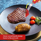 Kitchen Spatulas Silicone Turner Heat Resistant Melt Proof Spatula Set for Nonstick Cookware,Flexible Non Scratch Thin Spatula Wide,Angled and Flipper 3-pack for Frying Eggs,Pancake,Burger,Fish.Red