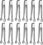 Small Serving Tongs,Ice Tongs,Sugar Tongs,Kitchen Tiny Tongs for Appetizers,12 PCS(6 Inch)
