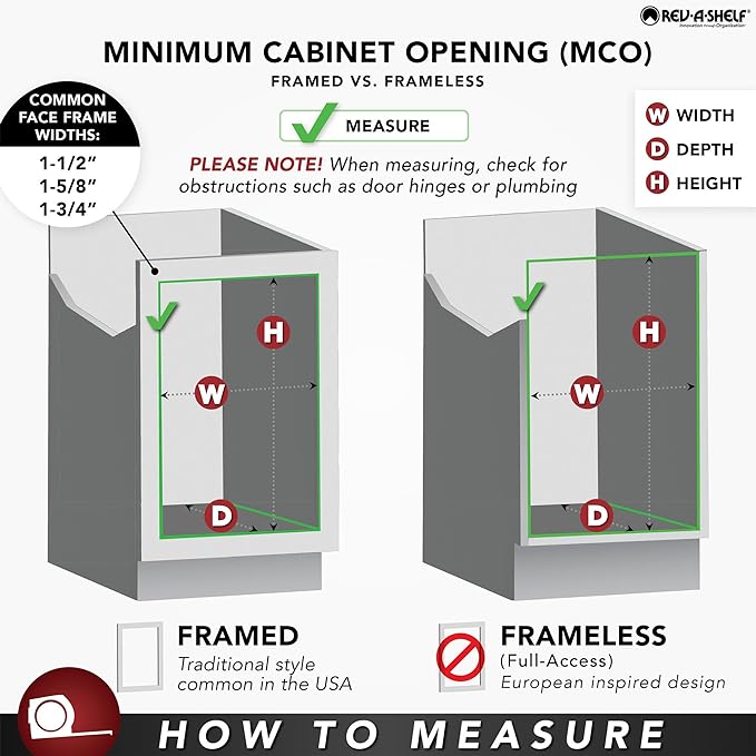 Rev-A-Shelf 10.25" Pullout Storage Organizer for Base Kitchen/Bathroom Cabinets w/Soft-Close Full Extension Slides & Adjustable Shelves, 448-BCSC-9C