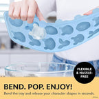 Disney Pooh Silicone Ice Cube Tray – 2 Pack Ice Trays for Freezer with Fun Pooh Ice Molds – Flexible BPA-Free Silicone Molds for Ice, Chocolate, and More (Pooh (Baby Blue))