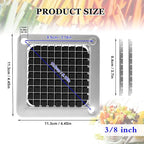 2 PCS Replacement Chopper 3/8" Blade, Commercial Vegetable Chopper Dicer, French Fry Cutter Stainless Steel Blade for Fruit Cutting Machine Tomato Onion Pusher Block