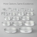 Restaurantware-Met Lux 12 x 3 Inch Straight-Sided Baking Tins, 12 Round Cake Pans - Oven-Ready, Freezable, Anodized Aluminum Round Baking Pans, Greaseproof, For Layer Birthday Cakes
