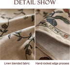 patdrea Designer Linen French Tablecloth for Rectangle Table,Fall Country Breathable Floral Tablecloths,Table Cover for Kitchen Dining,Tea Party,Christmas,Thanksgiving,55"x79"-Oliveirad