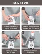 Geedel Rotary Cheese Grater Cheese Shredder with 5 Interchangeable Blades - Upgraded Rotary Grater Featuring Strong Suction Base for Cheese Shredding, Wavy Slicing, Nut Grinding, and Ice Shaving