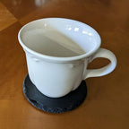 Gear Up Your Decor: Unique Motorcycle Coasters in Natural Slate - Round Slate - Set of 5