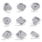 26 Pack Small Matte Letter Mold Set - Alphabet, Animal & Clay Molds for Resin Casting, Candle Making & Home Decor