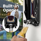 Can Crusher with Auto-Drop Recycling System | Built-In Bottle Opener | 8-16oz Capacity | Includes Kitchen Storage Bag | Heavy Duty Metal Design, Space-Saving & Hands-Free Operation- Halloween gifts
